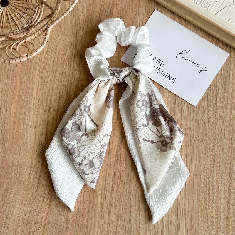 Women's Casual Satin Bow Hair Tie Elegant Butterfly Horse Print