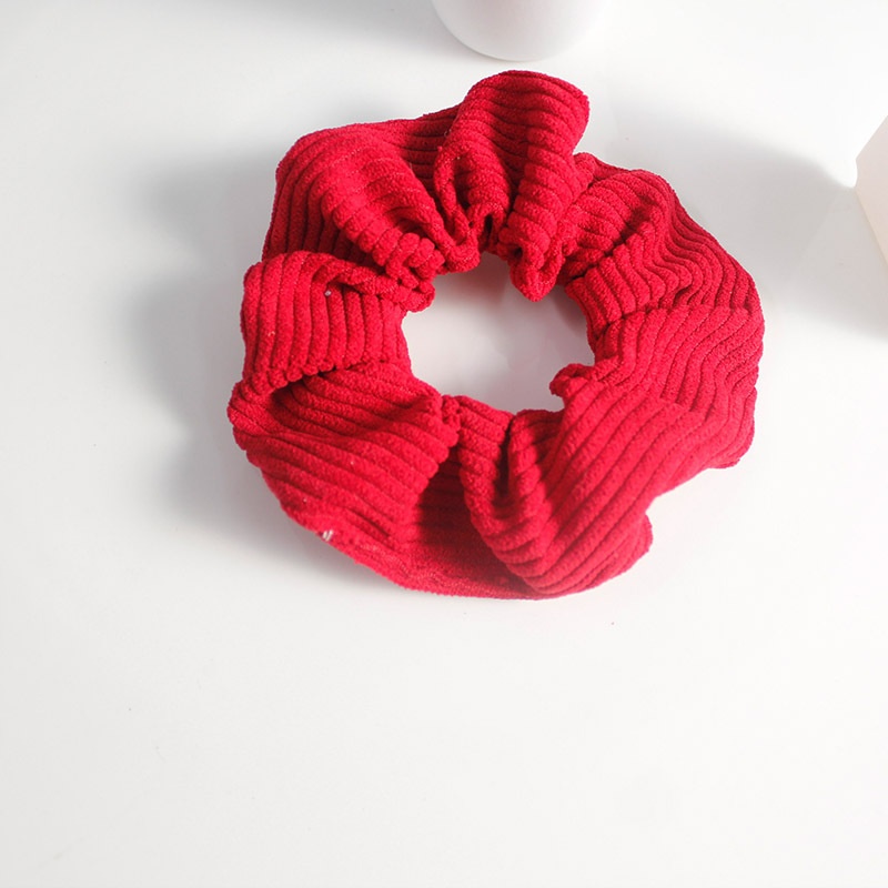 Women's Summer Fabric Scrunchie Pleated Plaid Leopard Hair Tie