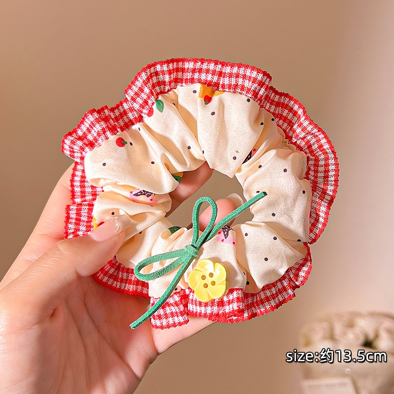 Women's Sweet Bun Scrunchie Hair Tie Multi-layer Lace Knit Cloth