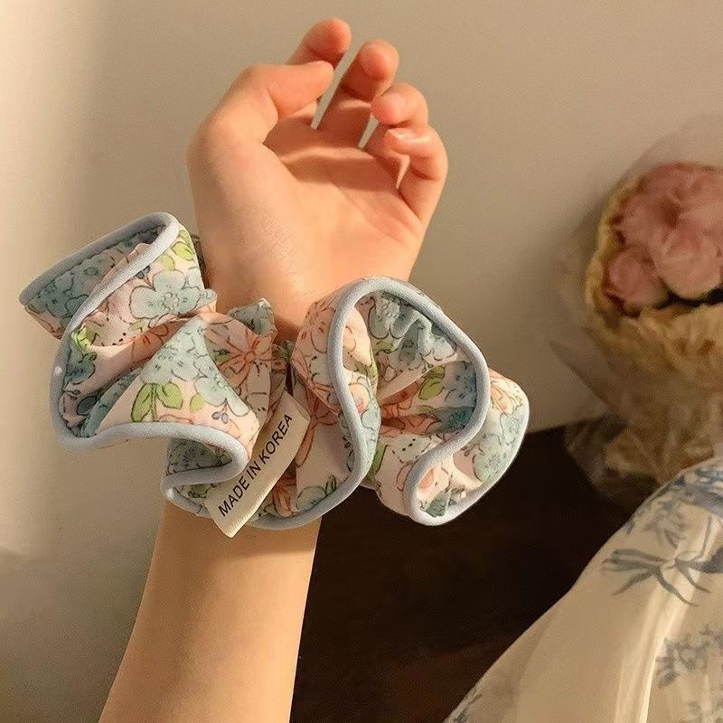 Women's Flower Hair Tie Sweet Street Style Grey Pink Floral Pattern