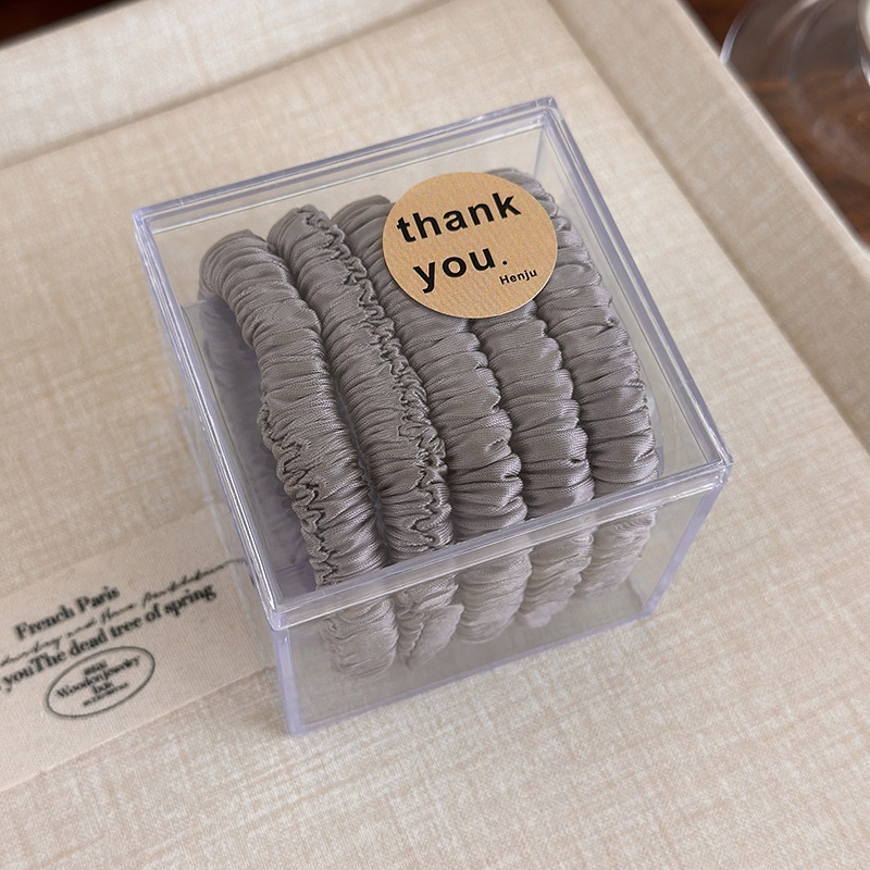 Women's No Damage Satin Scrunchie Casual Sport Hair Tie Solid Color