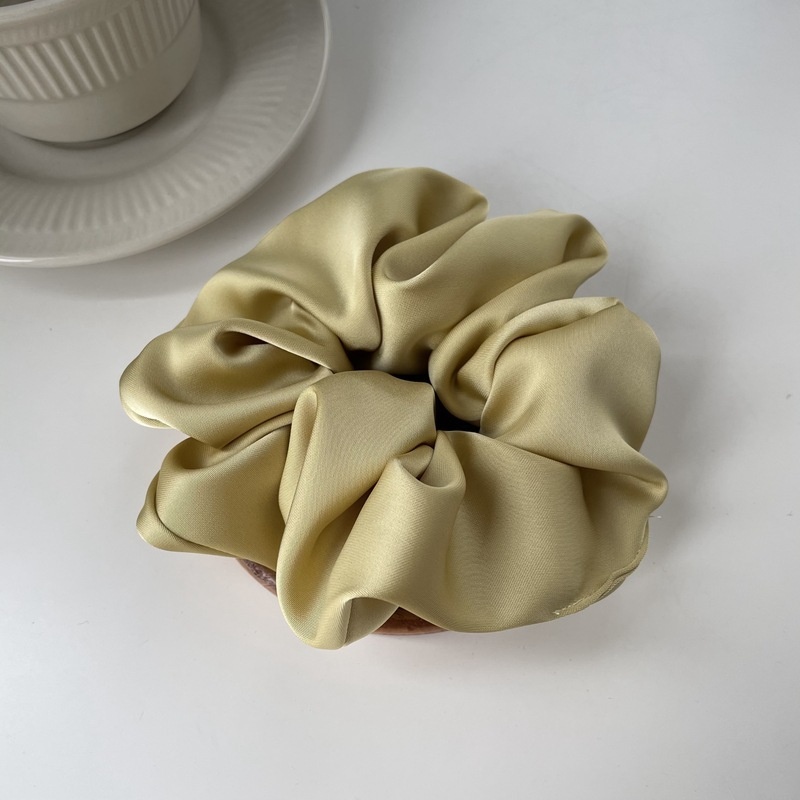 Women's Premium Satin Scrunchie Elegant Hair Tie Basic Solid Colors