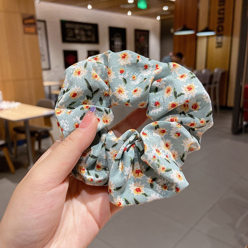 Women's Daily Damage-Free Fabric Hair Tie Floral Polka Dots Bow
