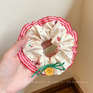 Women's Daily Damage-Free Fabric Hair Tie Floral Polka Dots Bow