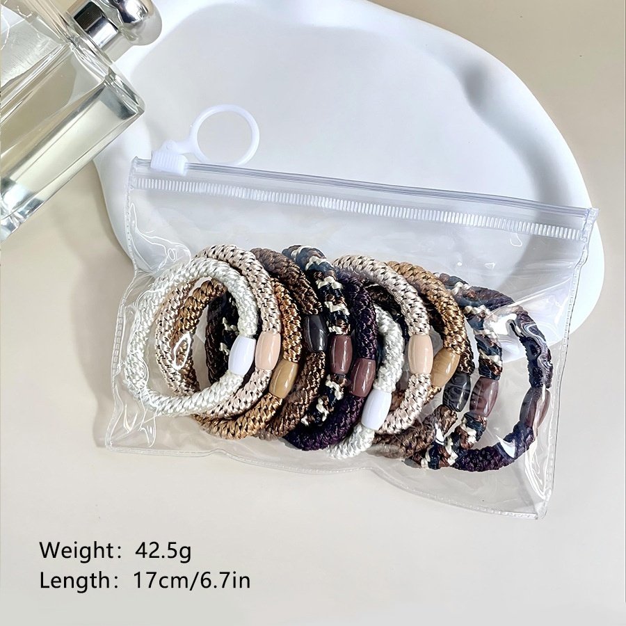 Women's High Elastic Ponytail Hair Tie Polyester Rubber Band UV Paint Color