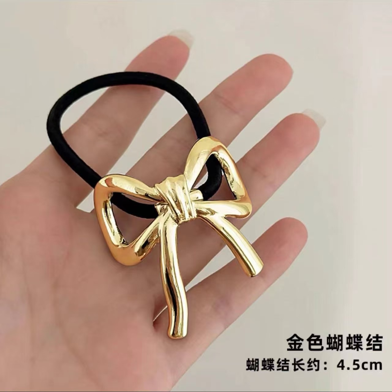 Women's Smooth Alloy Arc Ponytail Holder Minimalist Metallic
