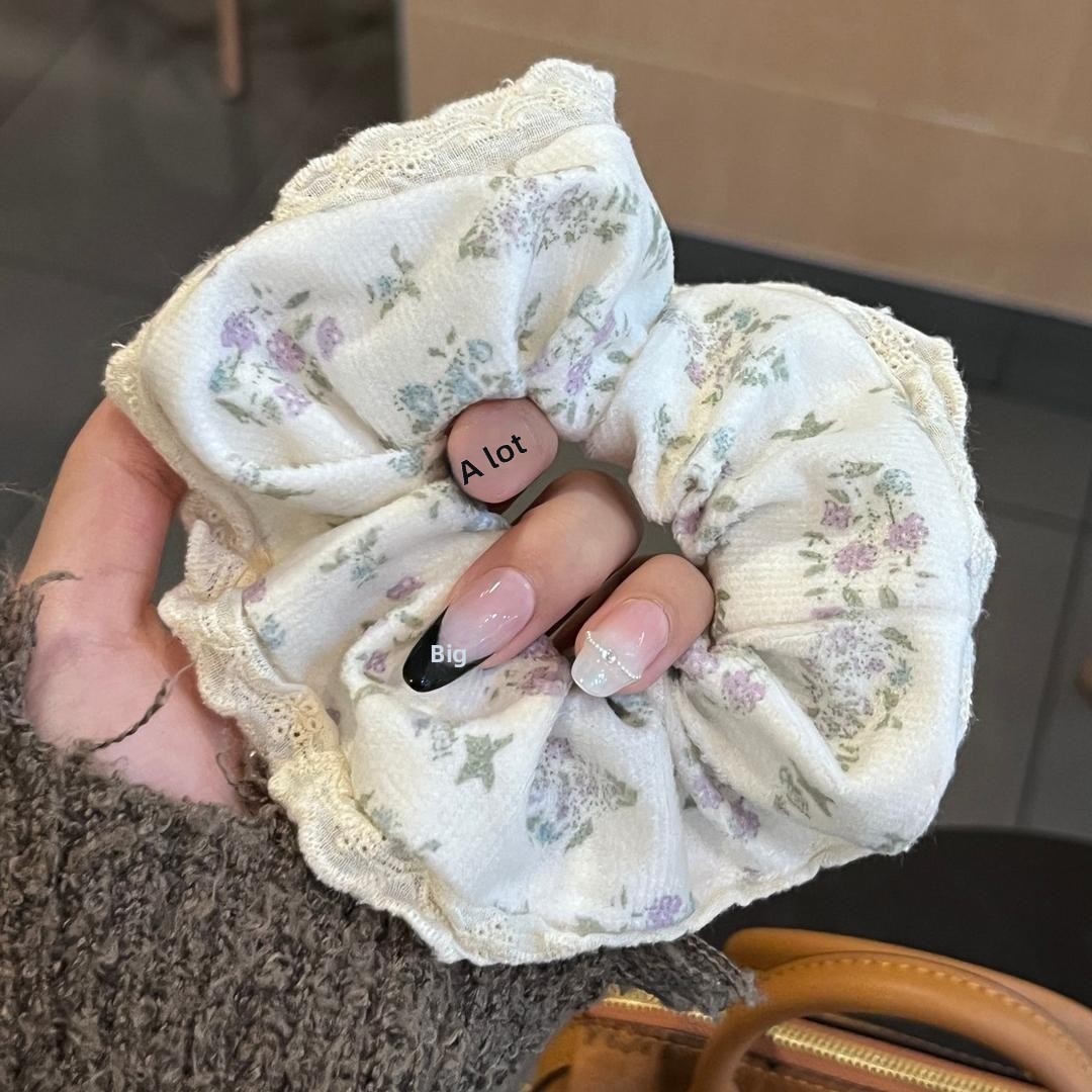 Women's Daily Damage-Free Fabric Hair Tie Floral Polka Dots Bow