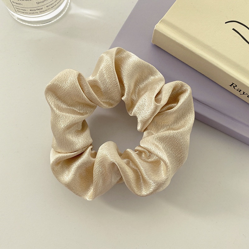 Women's Simple Satin Scrunchie Daily Ponytail Hair Tie Solid Color