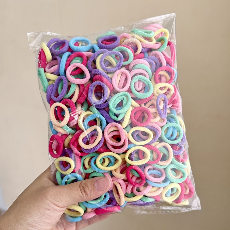 Baby Girls Cute Small Seamless Cloth Towel Hair Rings Daily Colorful