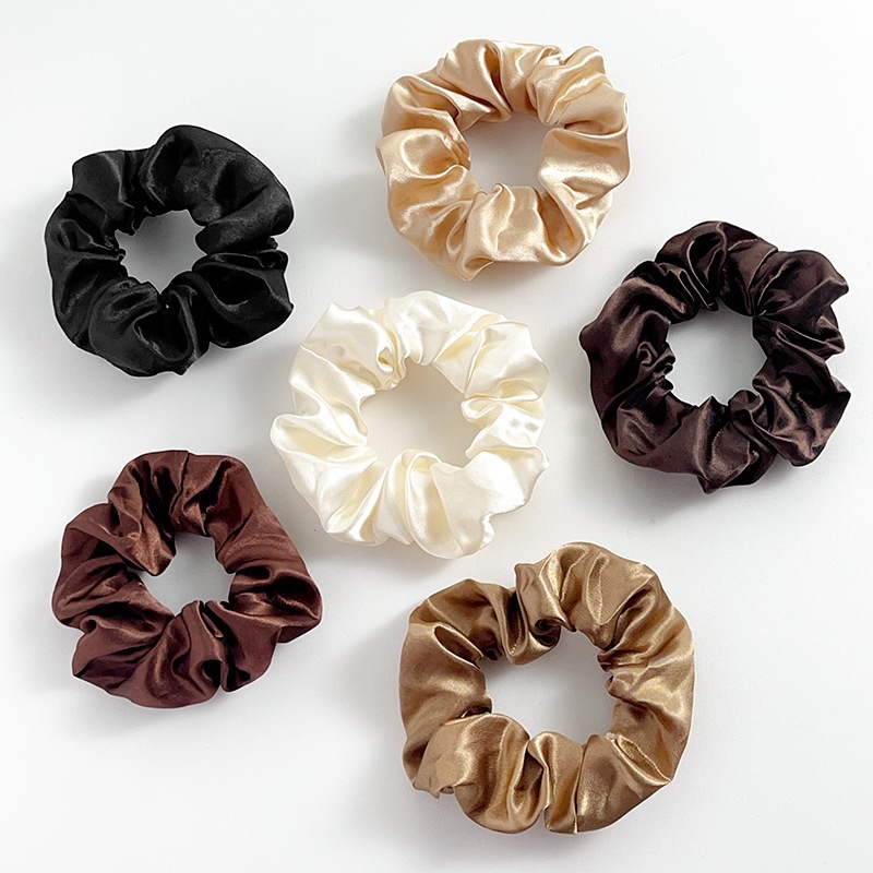 Women's Retro Satin Daily Holiday Hair Tie Scrunchie Solid Color