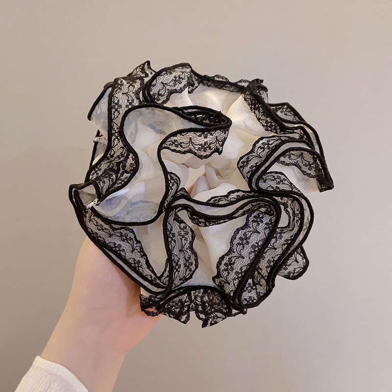 Women's Classic Lace Hair Tie For Daily And Holiday Solid Color