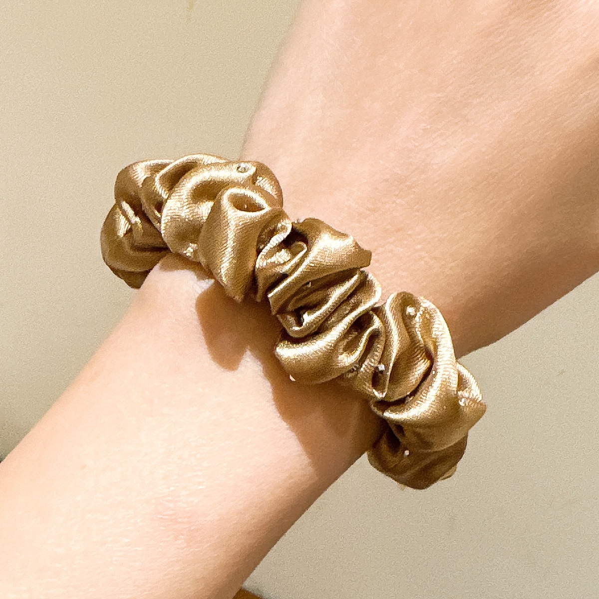 Women's Elegant Satin Hair Ties Party Elastic Hotfix Rhinestone Bands