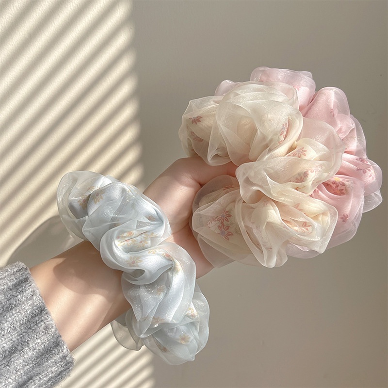 Women's Daily Summer Gauze Hair Tie Sweet Ditsy Floral