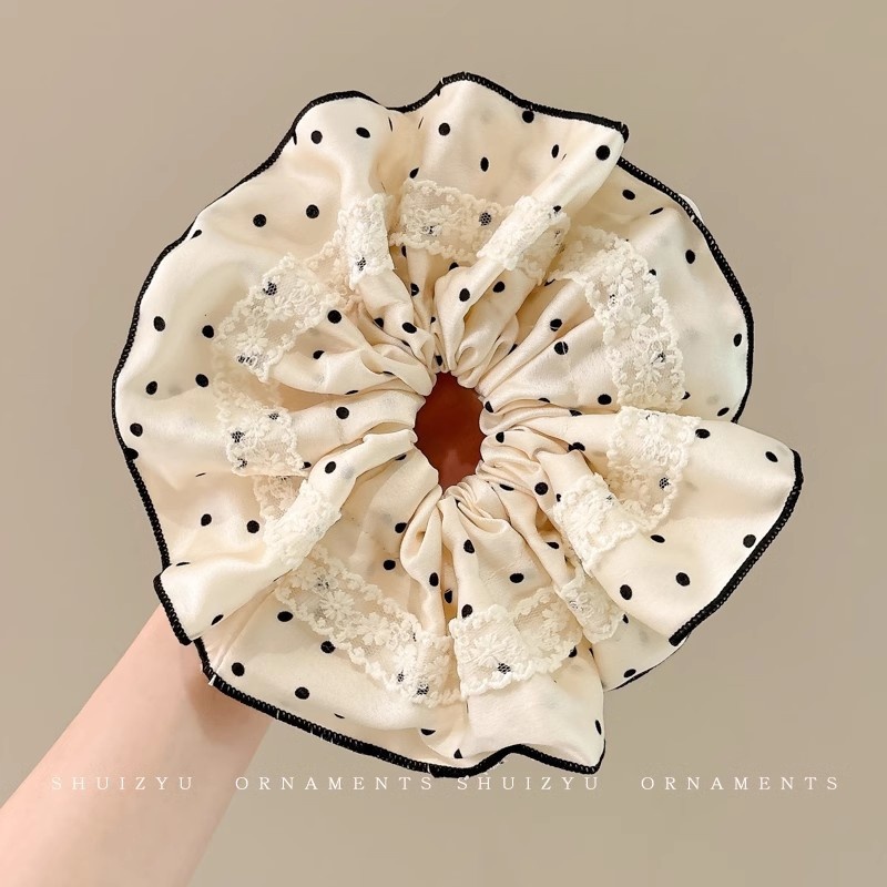 Women's Daily Damage-Free Fabric Hair Tie Floral Polka Dots Bow