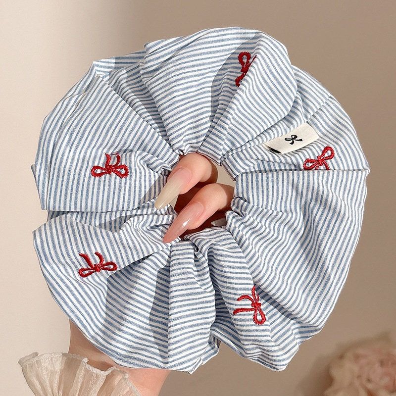 Women's Cloth Lace Scarf Scrunchie Daily Hair Tie Spring Tulip Floral