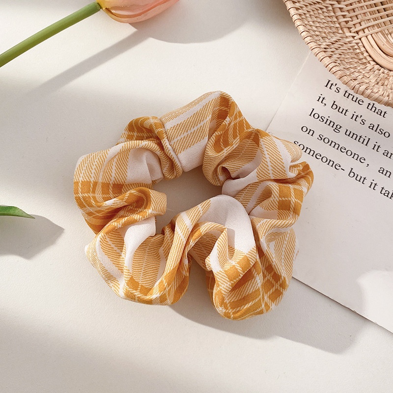 Women Daily Oversized High Elastic Lace Hair Scrunchie Elegant Floral