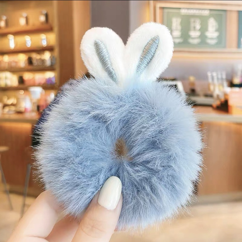 Women's Daily Plush Hair Tie Cute Fashion Bunny Ears Scrunchie