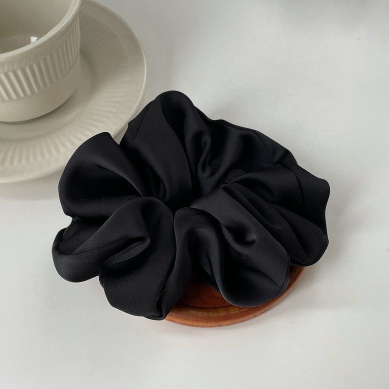 Women's Premium Satin Scrunchie Elegant Hair Tie Basic Solid Colors