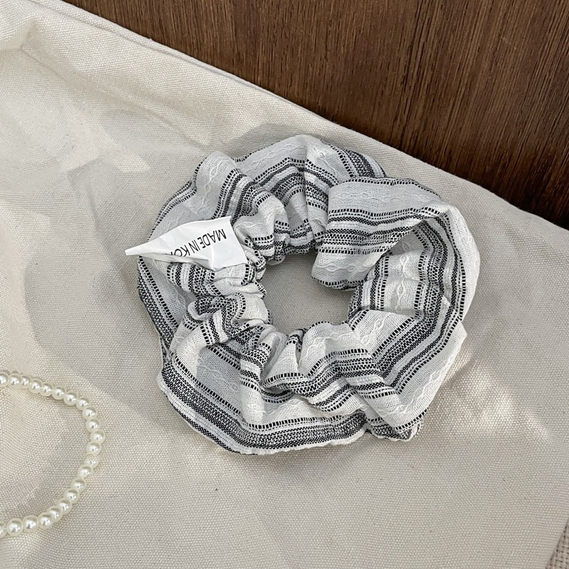 Women's Cloth Lace Scarf Scrunchie Daily Hair Tie Spring Tulip Floral