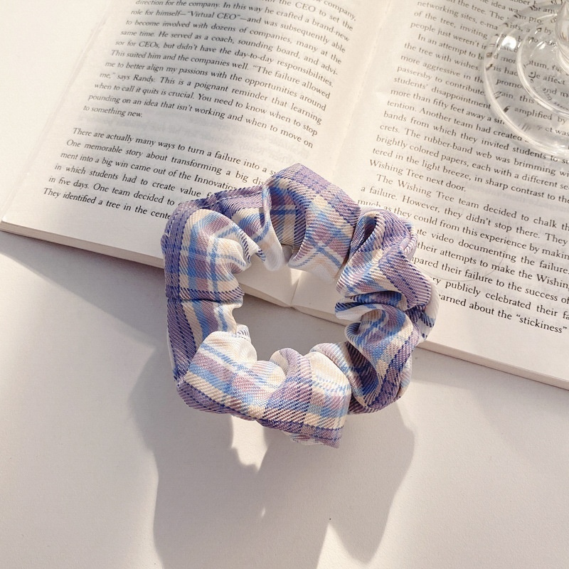 Women's Cloth Lace Scarf Scrunchie Daily Hair Tie Spring Tulip Floral