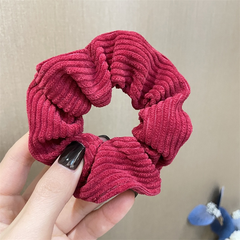Women's Winter Large Velvet Elastic Hair Ties Simple Solid Color