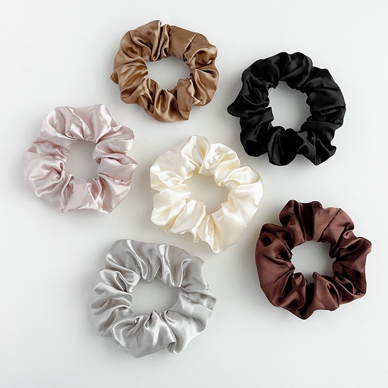 Women's Retro Satin Daily Holiday Hair Tie Scrunchie Solid Color