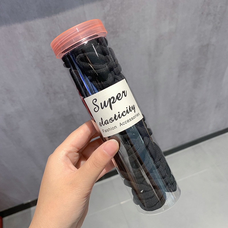 Girls High Elastic Seamless Hair Ties Nylon Towel Ring Rubber Bands