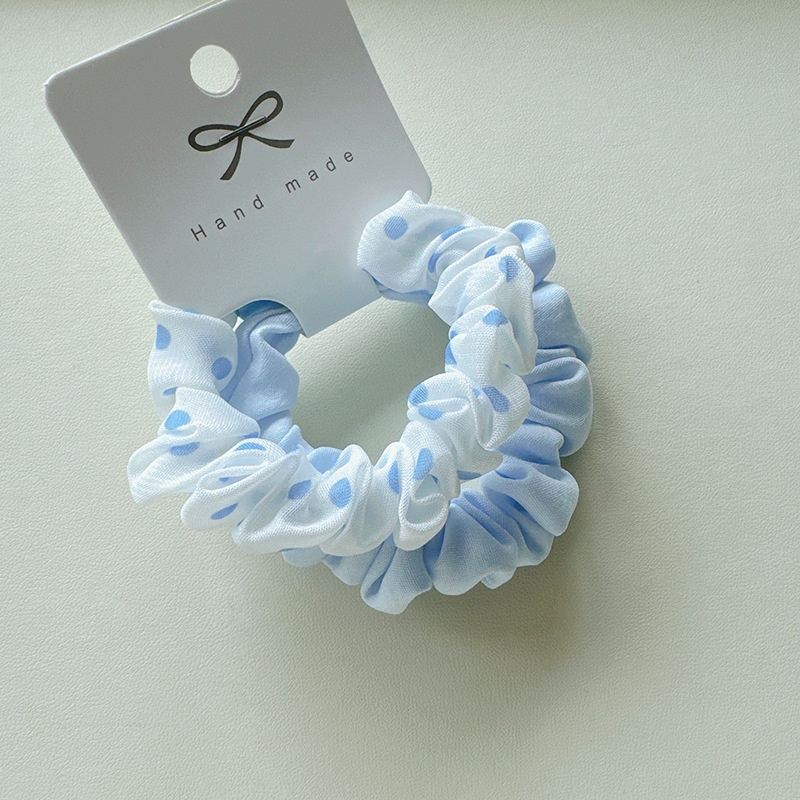 Girls Sweet Fabric Elastic Hair Scrunchies Candy Color Polka Dot