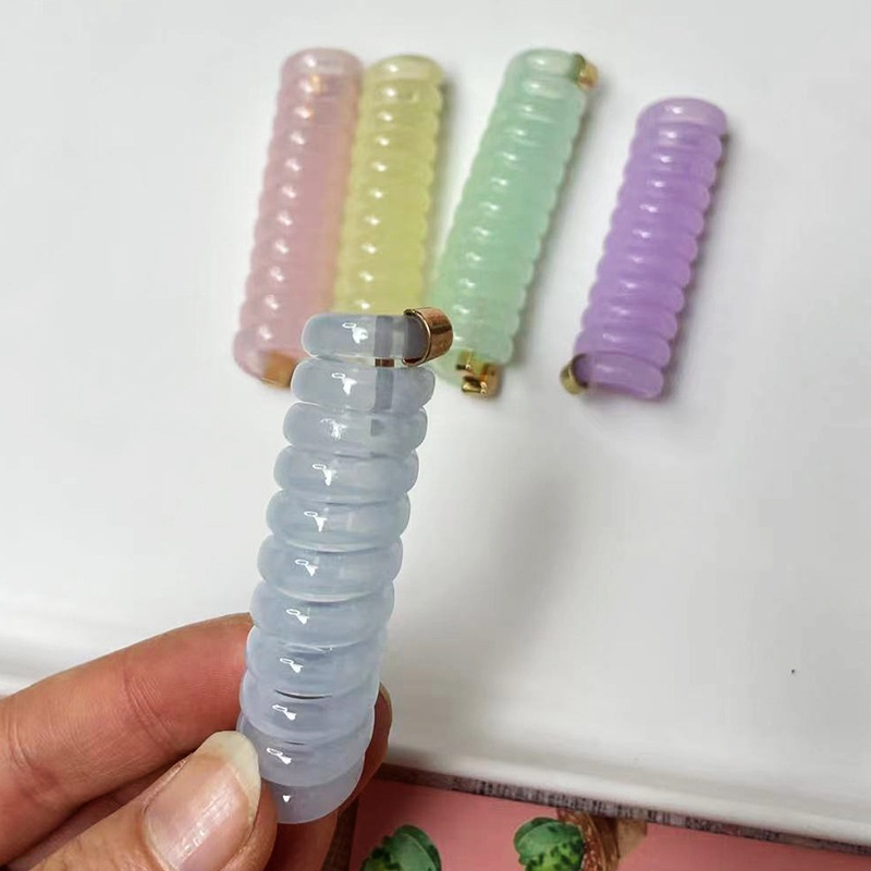 Girls Silicone Telephone Cord Ponytail Hair Rope Sweet Cartoon Butterfly