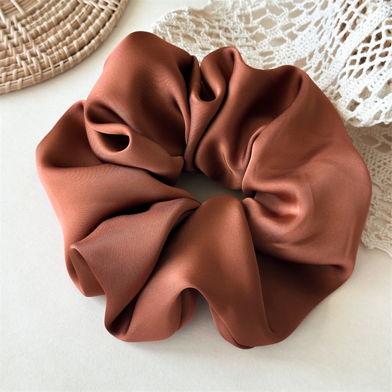 Women's Premium Satin Large Hair Bands Autumn Winter Solid Color