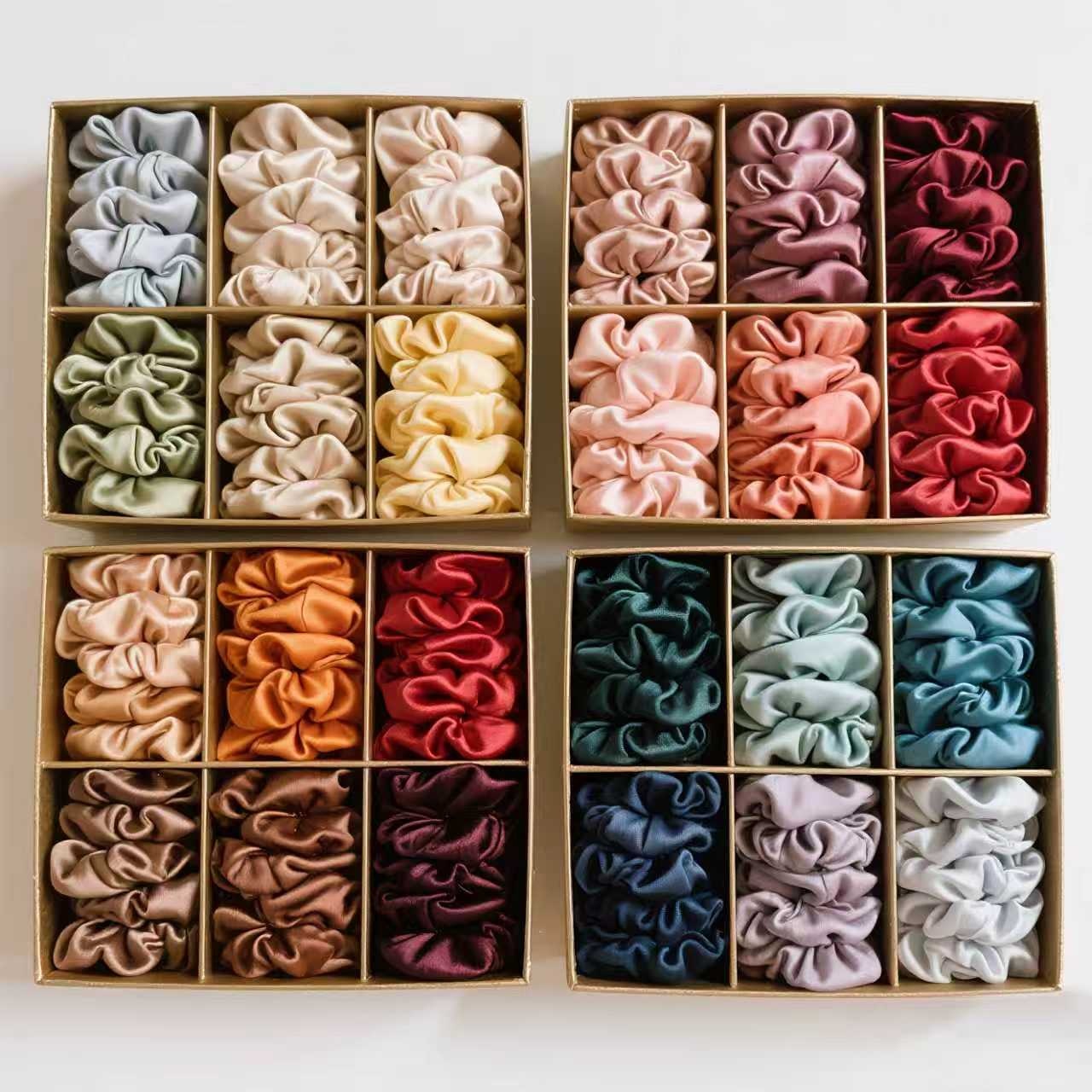 Women's 30pcs All-Season Non-Damaging Satin Hair Ties Solid Colors