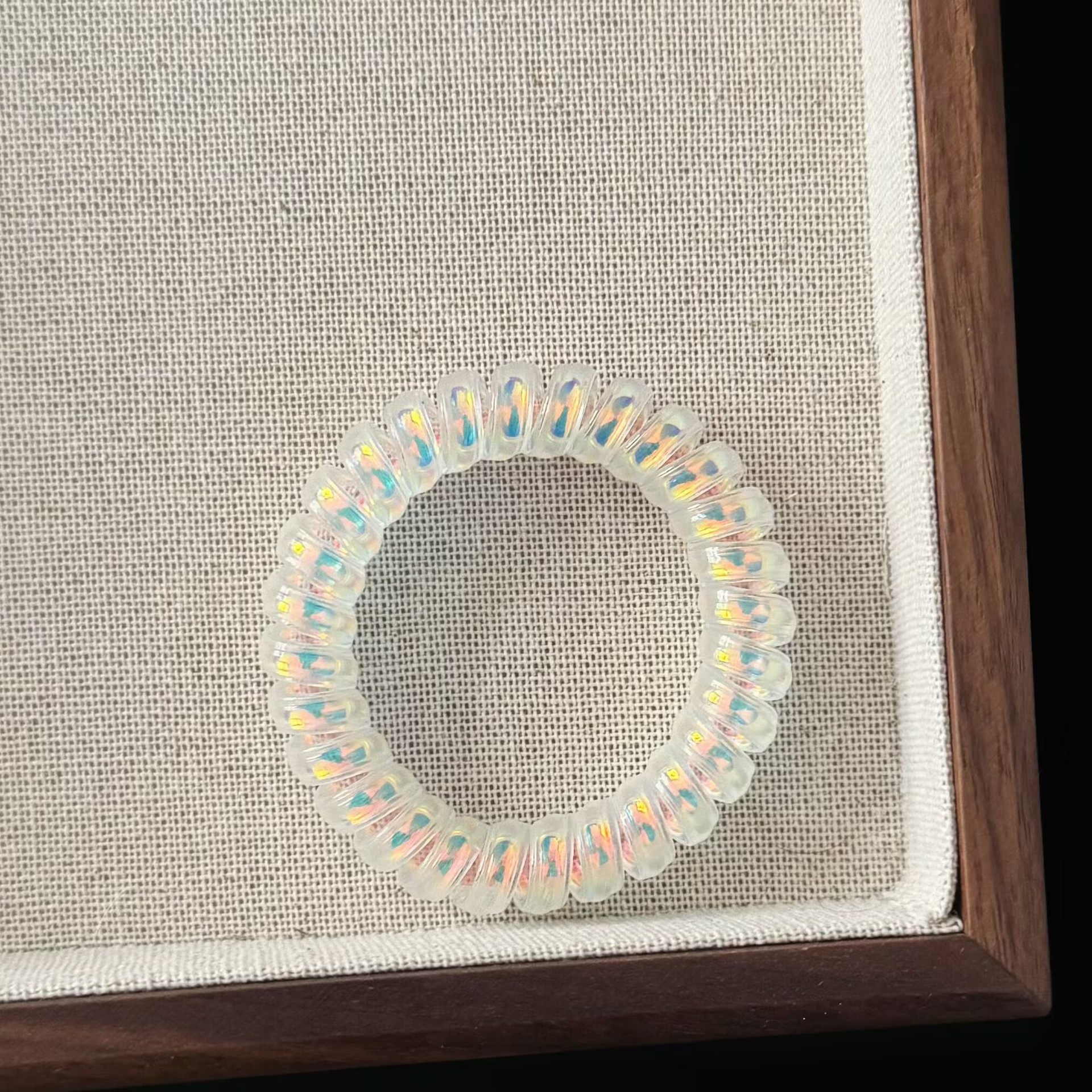 Girls Simple Telephone Cord Ponytail Hair Ties Summer Fresh Jelly Color