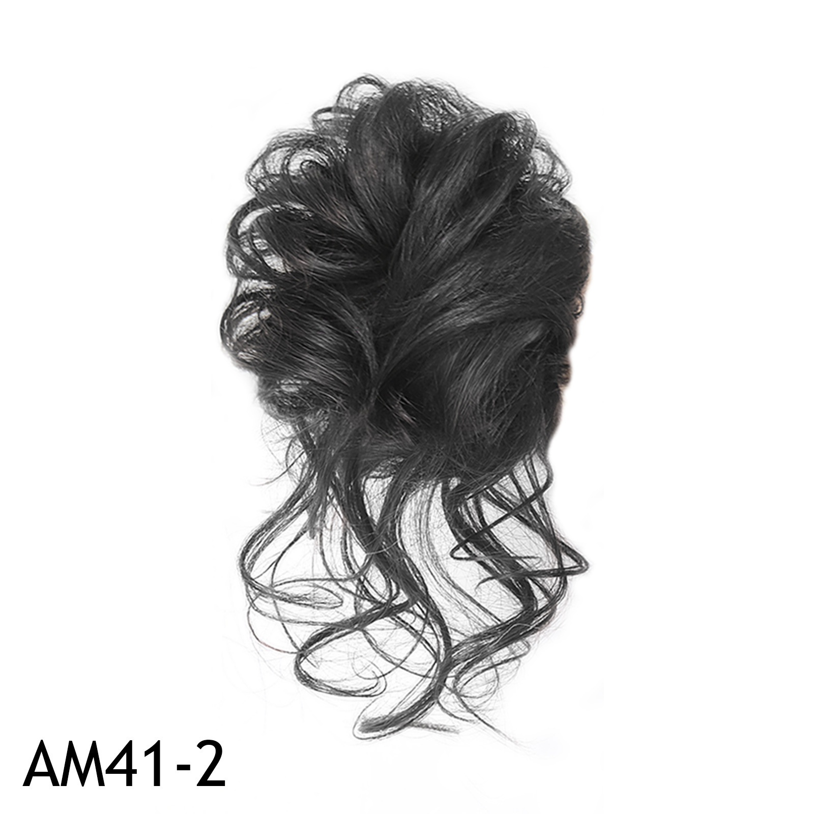 Women Daily Updo Messy Bun Hair Ring High Temp Silk Natural Texture