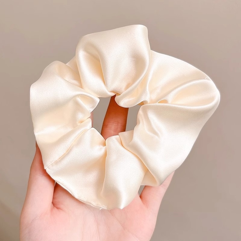 Women Daily Oversized High Elastic Lace Hair Scrunchie Elegant Floral