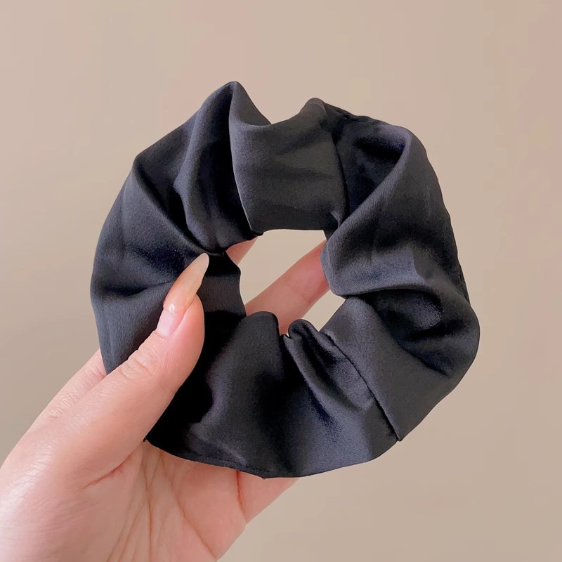 Women Daily Oversized High Elastic Lace Hair Scrunchie Elegant Floral