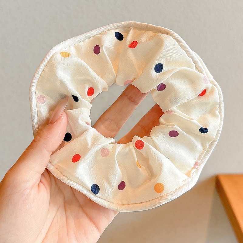 Women's Cloth Lace Scarf Scrunchie Daily Hair Tie Spring Tulip Floral