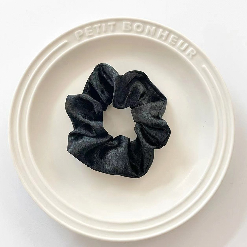 Women's Summer Fabric Scrunchie Pleated Plaid Leopard Hair Tie