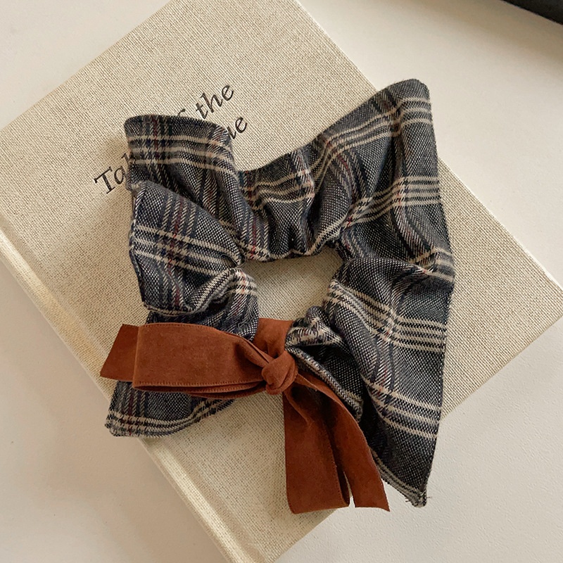 Women's Sweet Weekend Tea Party Cloth Hair Tie Plaid Fruit Print