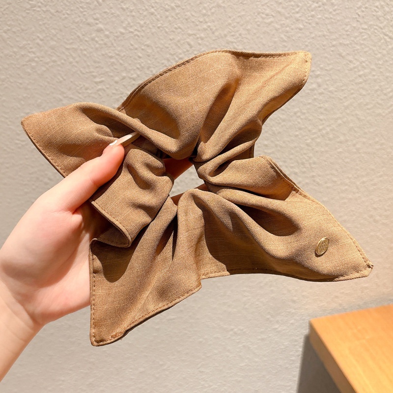 Women's Cloth Lace Scarf Scrunchie Daily Hair Tie Spring Tulip Floral