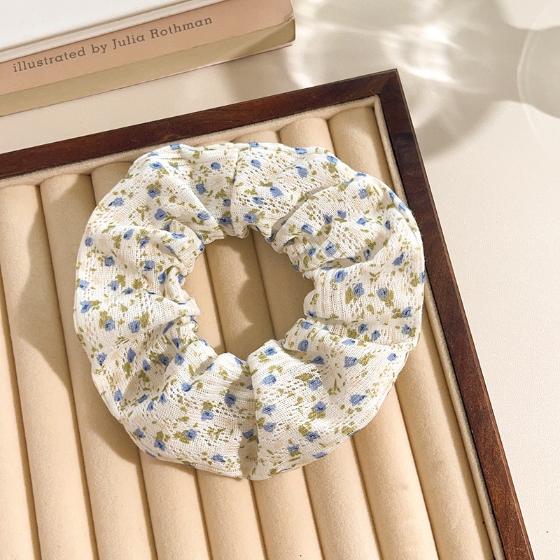 Women's Daily Sweet Rib-Knit Lace Hair Tie Solid Flower Lattice