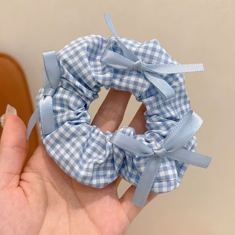 Women's Bowknot Lace Hair Scrunchie Ponytail Holder Sweet Fresh Pattern