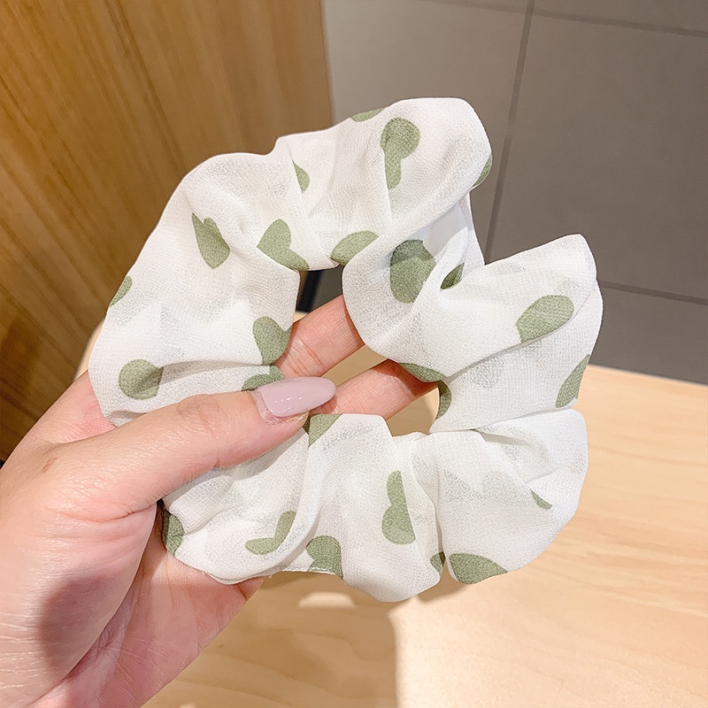 Women's Daily Damage-Free Fabric Hair Tie Floral Polka Dots Bow