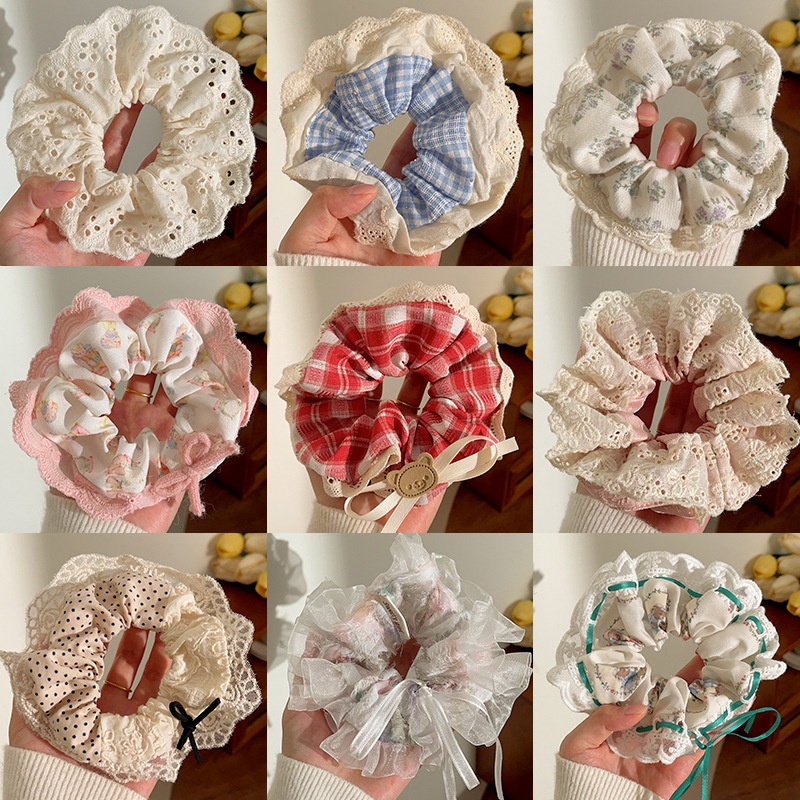 Women's Sweet Holiday Cloth Hair Tie Floral Butterfly Bowknot