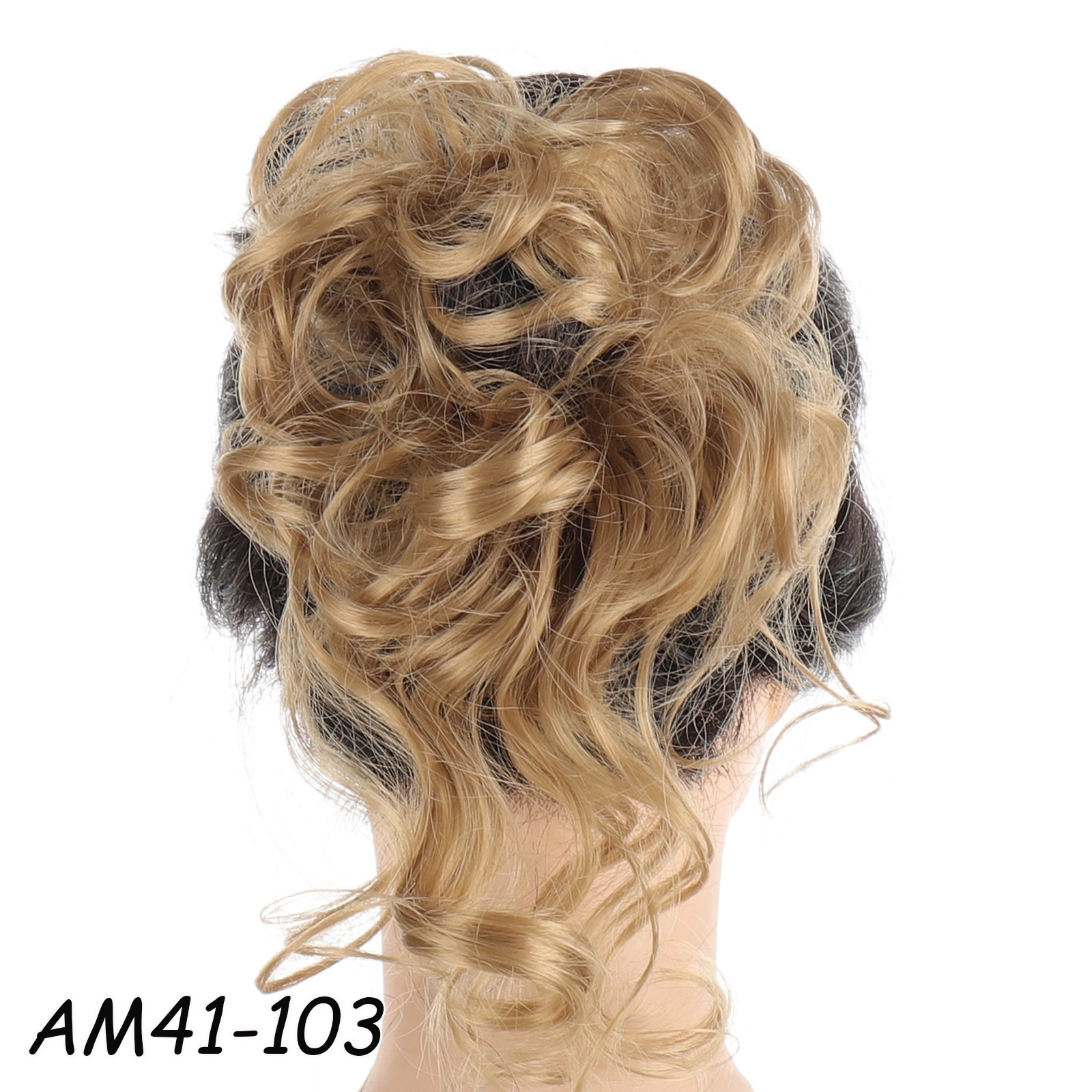 Women Daily Updo Messy Bun Hair Ring High Temp Silk Natural Texture