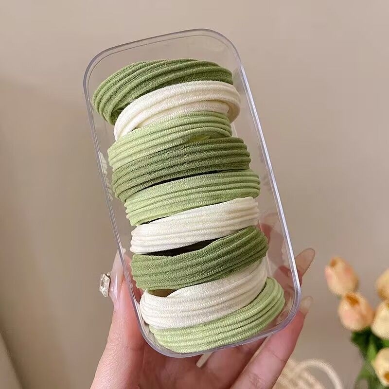 Girls Seamless High Elastic Ponytail Hair Ties Rubber Bands Pink Mixed