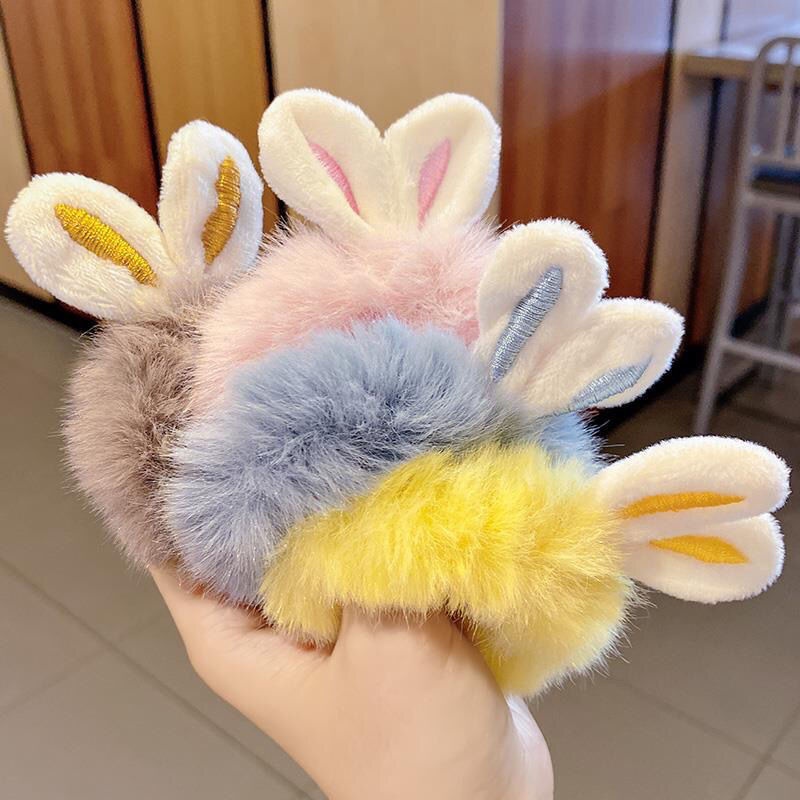 Women's Daily Plush Hair Tie Cute Fashion Bunny Ears Scrunchie