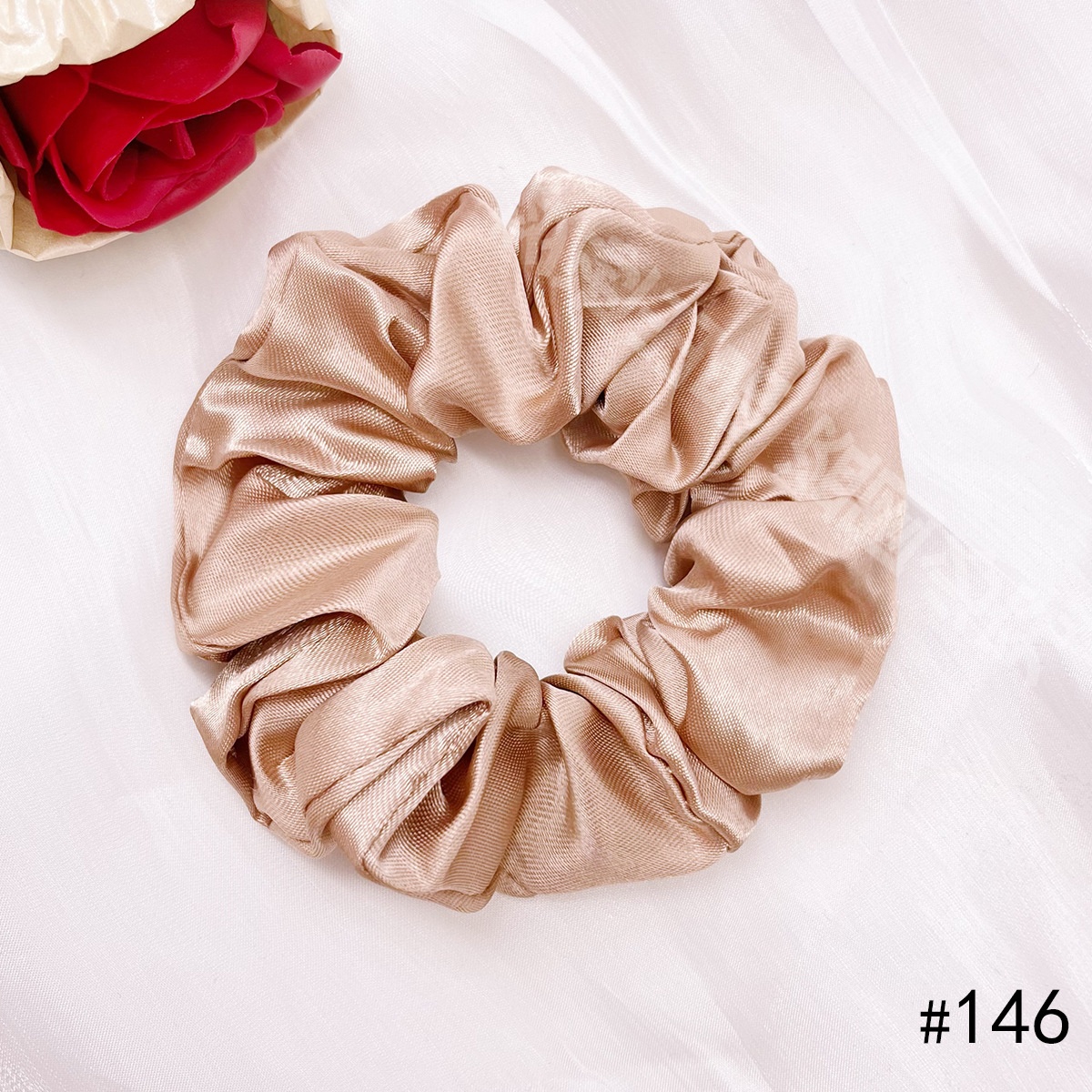 Women's Elegant Cloth Y2K Bohemian Scrunchie Hair Tie Solid Color