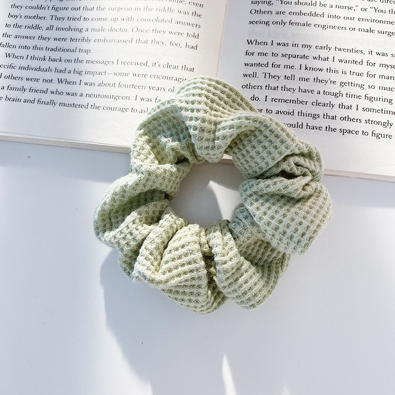 Women's Cloth Lace Scarf Scrunchie Daily Hair Tie Spring Tulip Floral