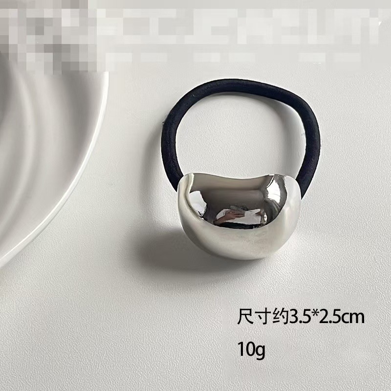 Women's Smooth Alloy Arc Ponytail Holder Minimalist Metallic