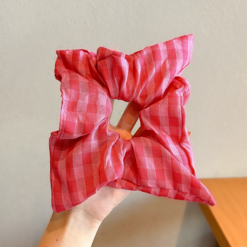 Women's Cloth Lace Scarf Scrunchie Daily Hair Tie Spring Tulip Floral